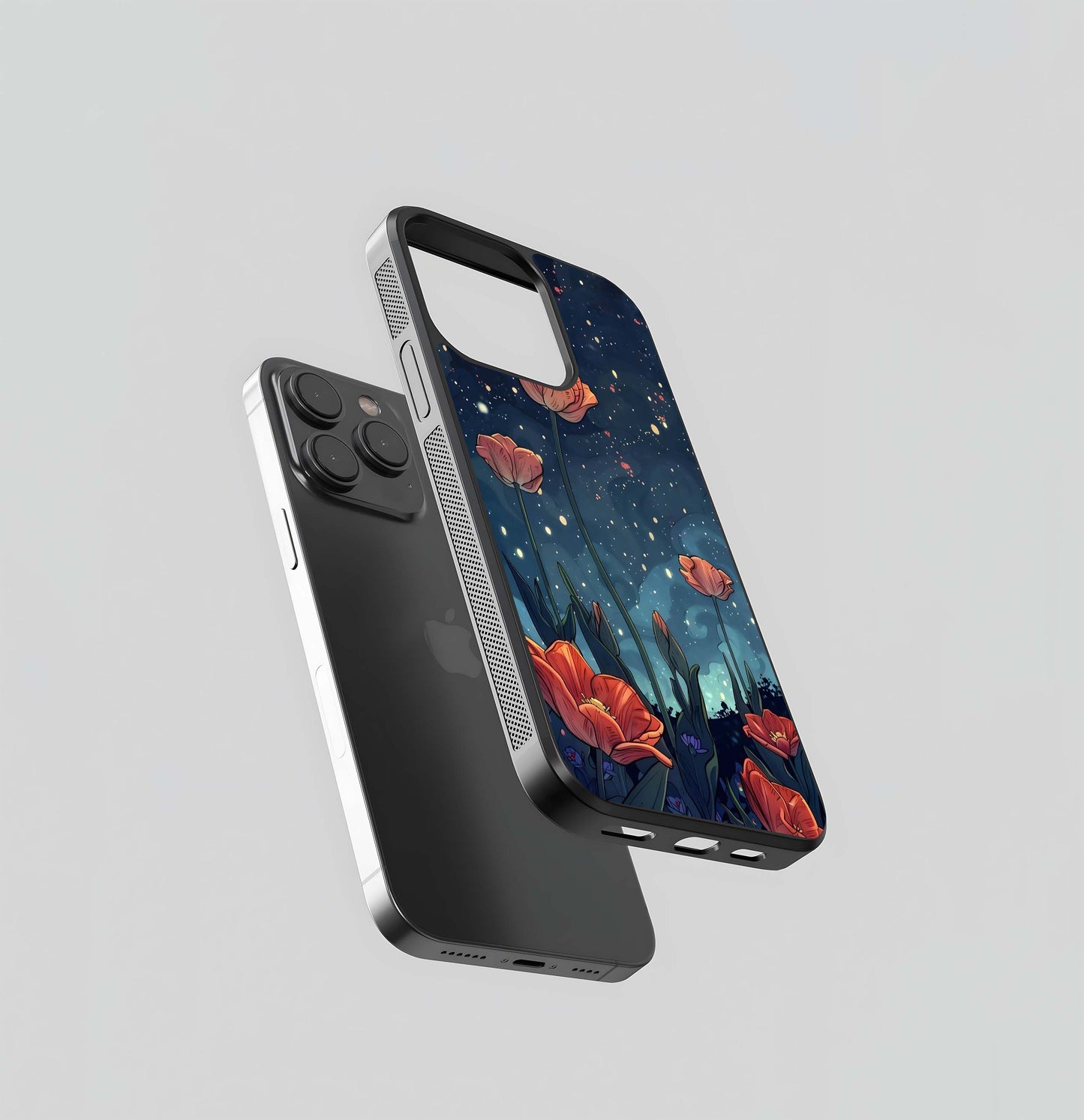 Midnight Tulip Glow Glass Case