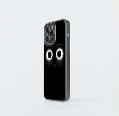 Blackout Cartoon Smile Glass Case