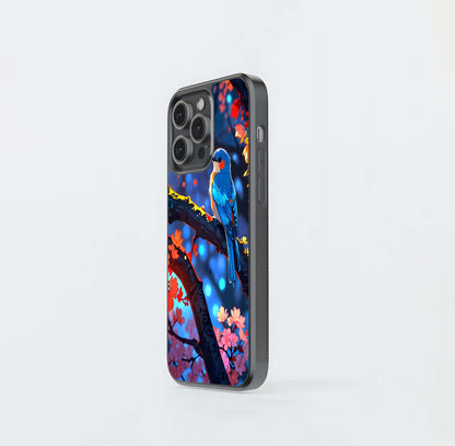 Blooming Spendor Bird Glass Case