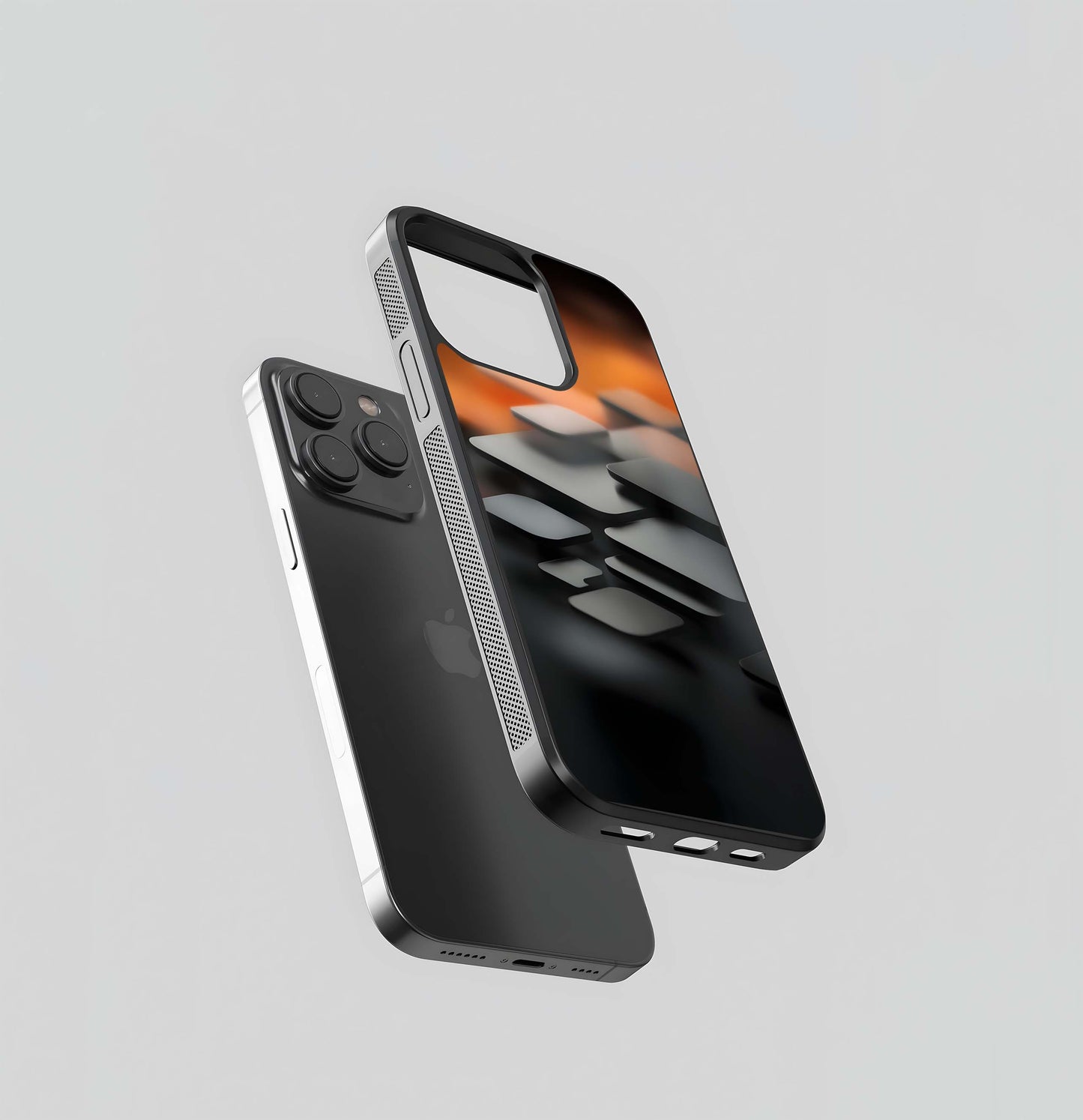 Abstract Geometric 3D Tiles Glass Case