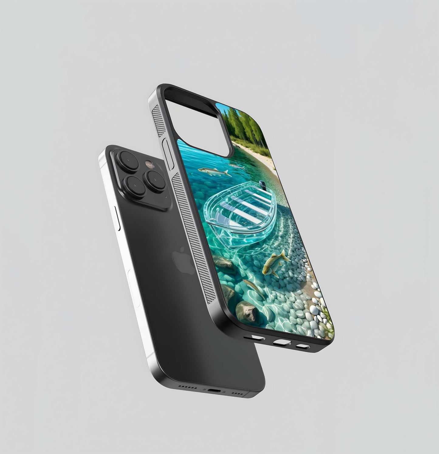 Clear Kayak on Turquoise Water Glass Case