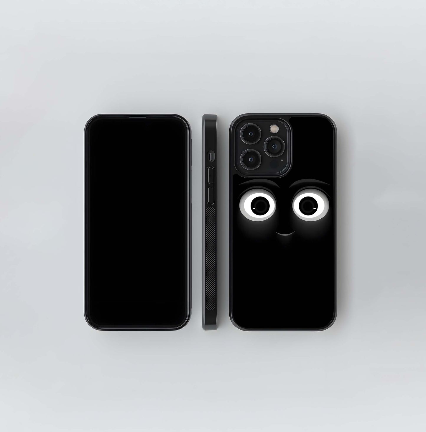 Blackout Cartoon Smile Glass Case
