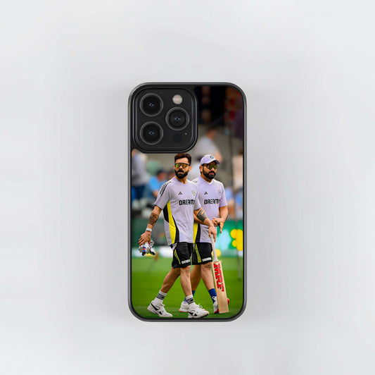 Indian Cricket Stars (Kohli & Sharma) Glass Case