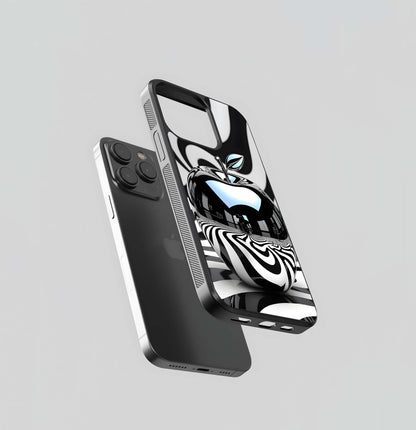 Chrome Apple Illusion Glass Case