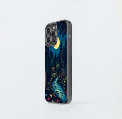 Moonlit Pines Glass Case