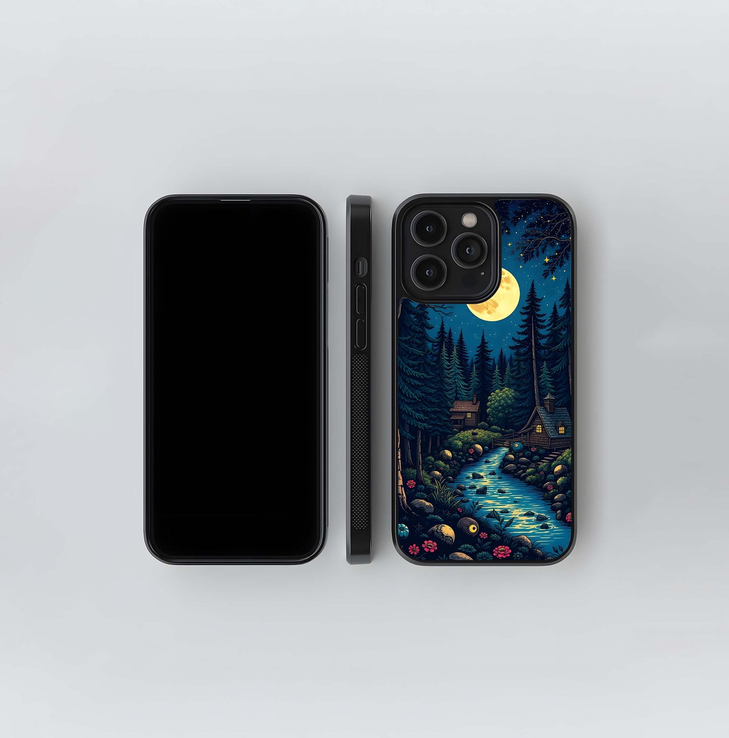 Moonlit Pines Glass Case