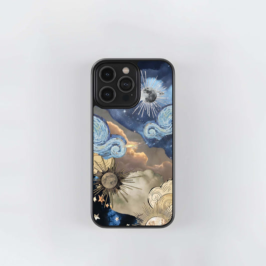 Galactic Sky Swirl Glass Case