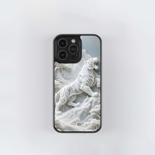 Jade Mountain Tiger Glass Case
