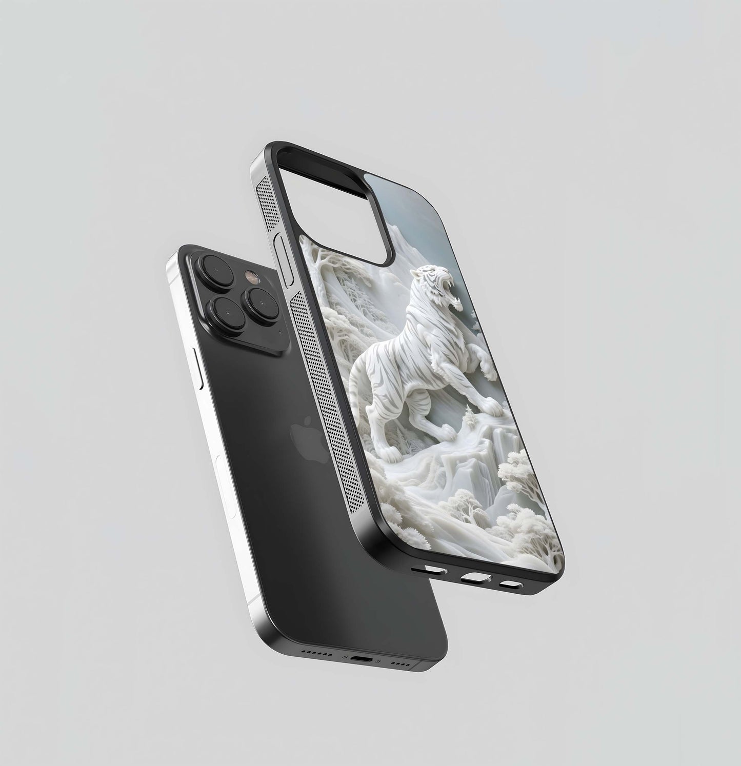 Jade Mountain Tiger Glass Case