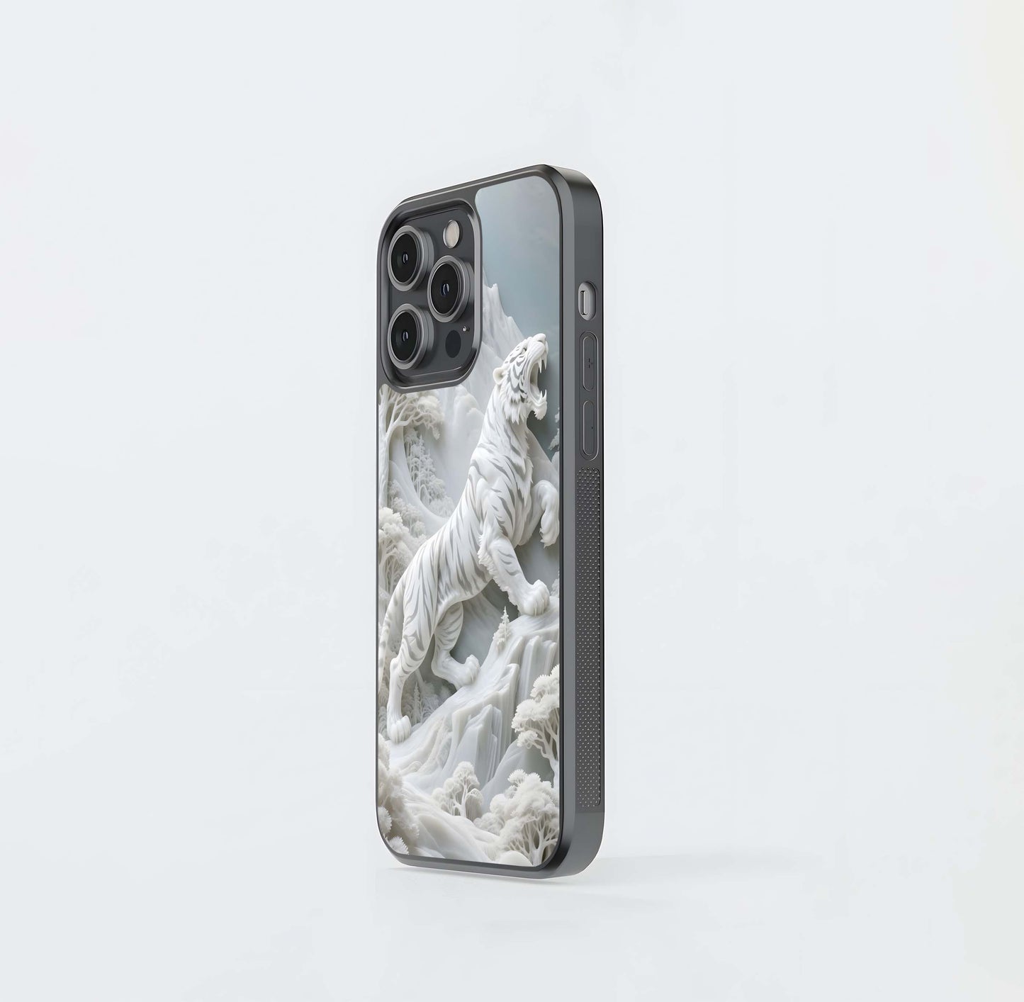 Jade Mountain Tiger Glass Case