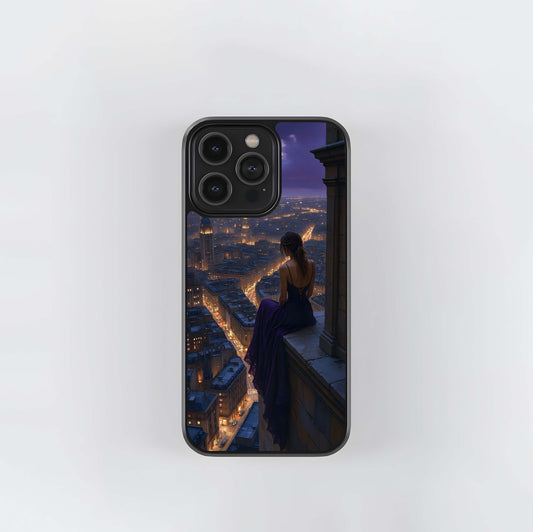 City Solitude at Dusk Glass Case