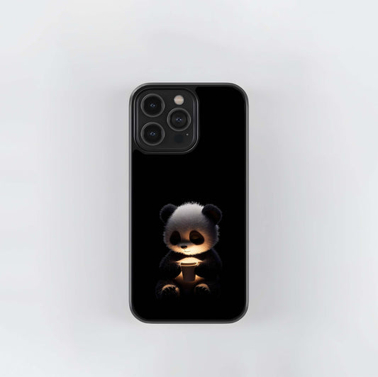 Glowing Panda Glass Case