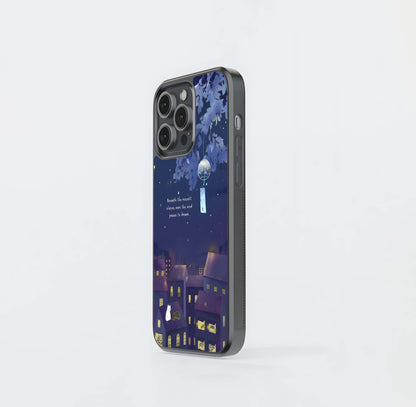 Moonlit Cat Silence Glass Case
