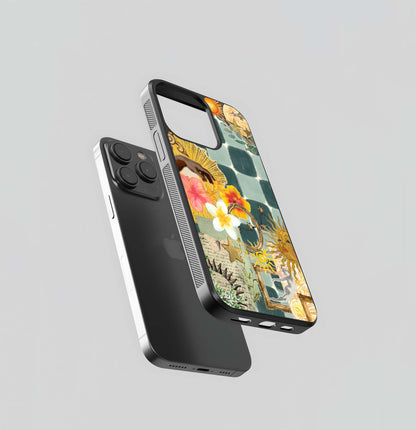 Green Sun Moon Bloom Glass Case