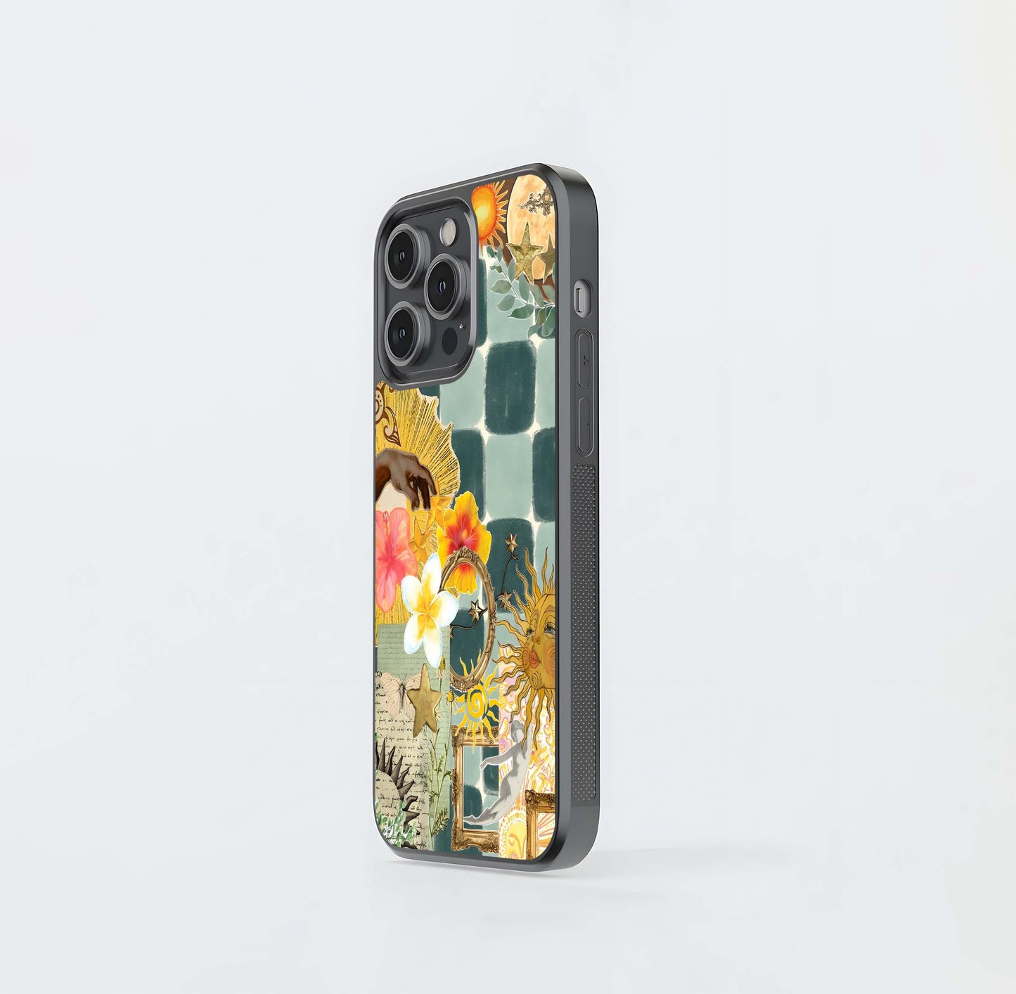 Green Sun Moon Bloom Glass Case