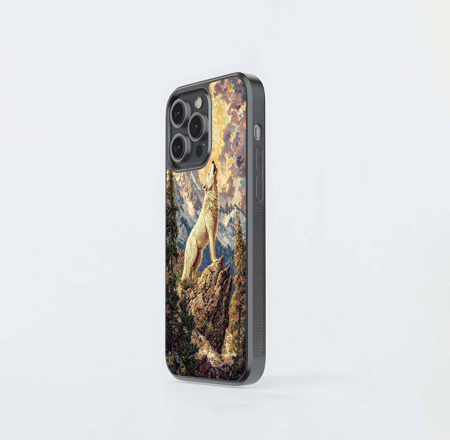 Mystic Wolf Call Glass Case