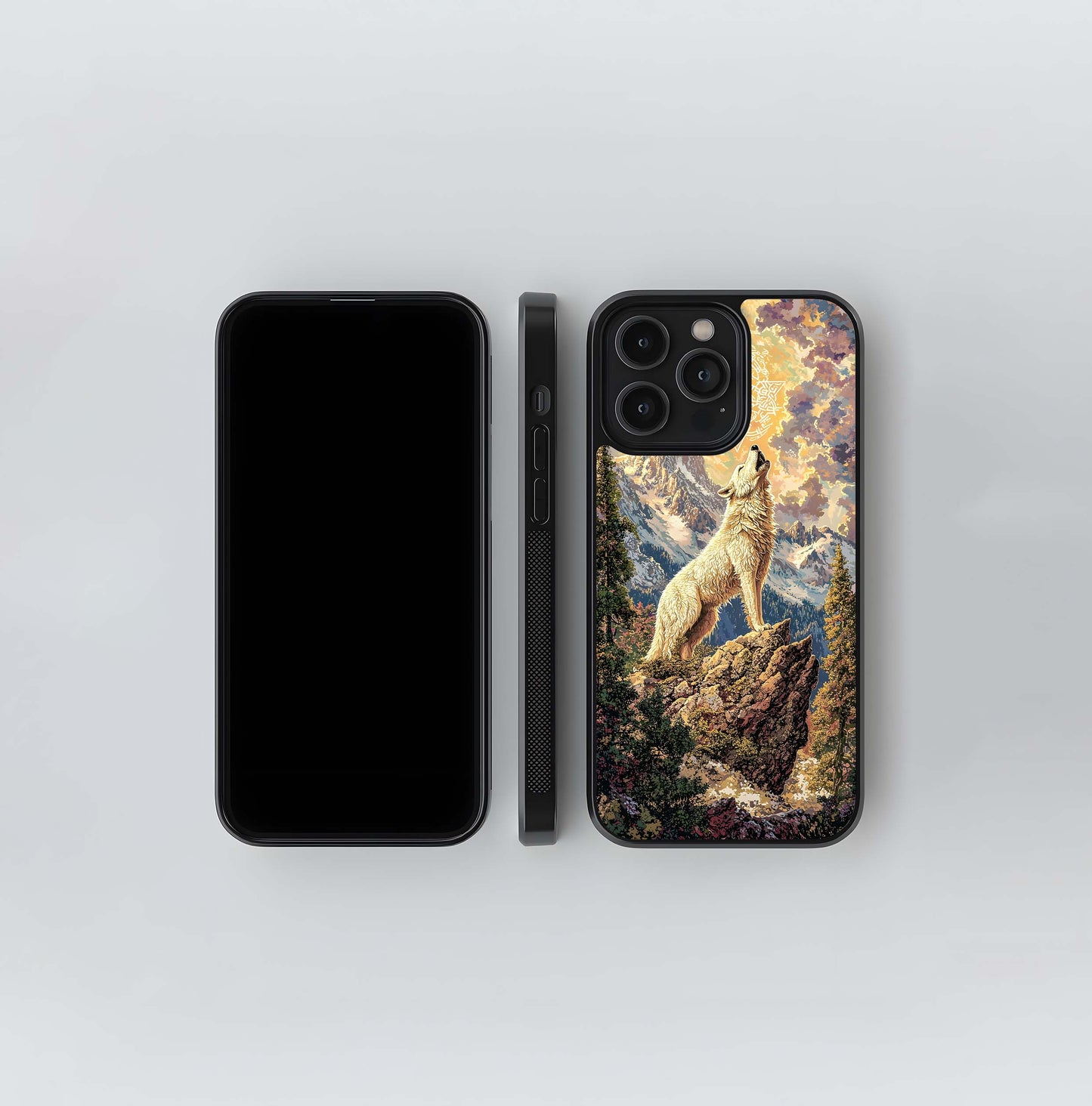Mystic Wolf Call Glass Case