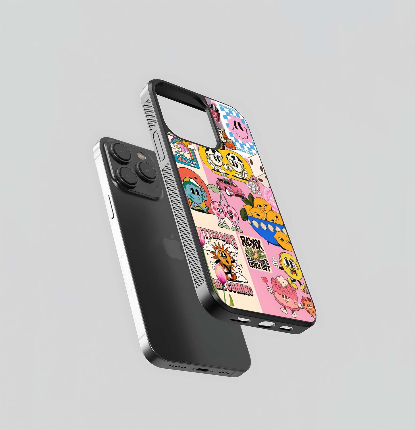 Assorted Stickers Glass Case