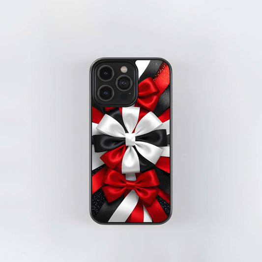 Abstract Ribbon Bows Glass Case