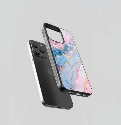 Aquarelle Gold Vein Marble Glass Case