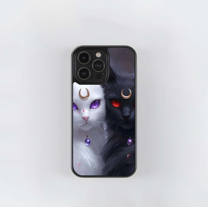 Lunar Feline Duality Glass Case