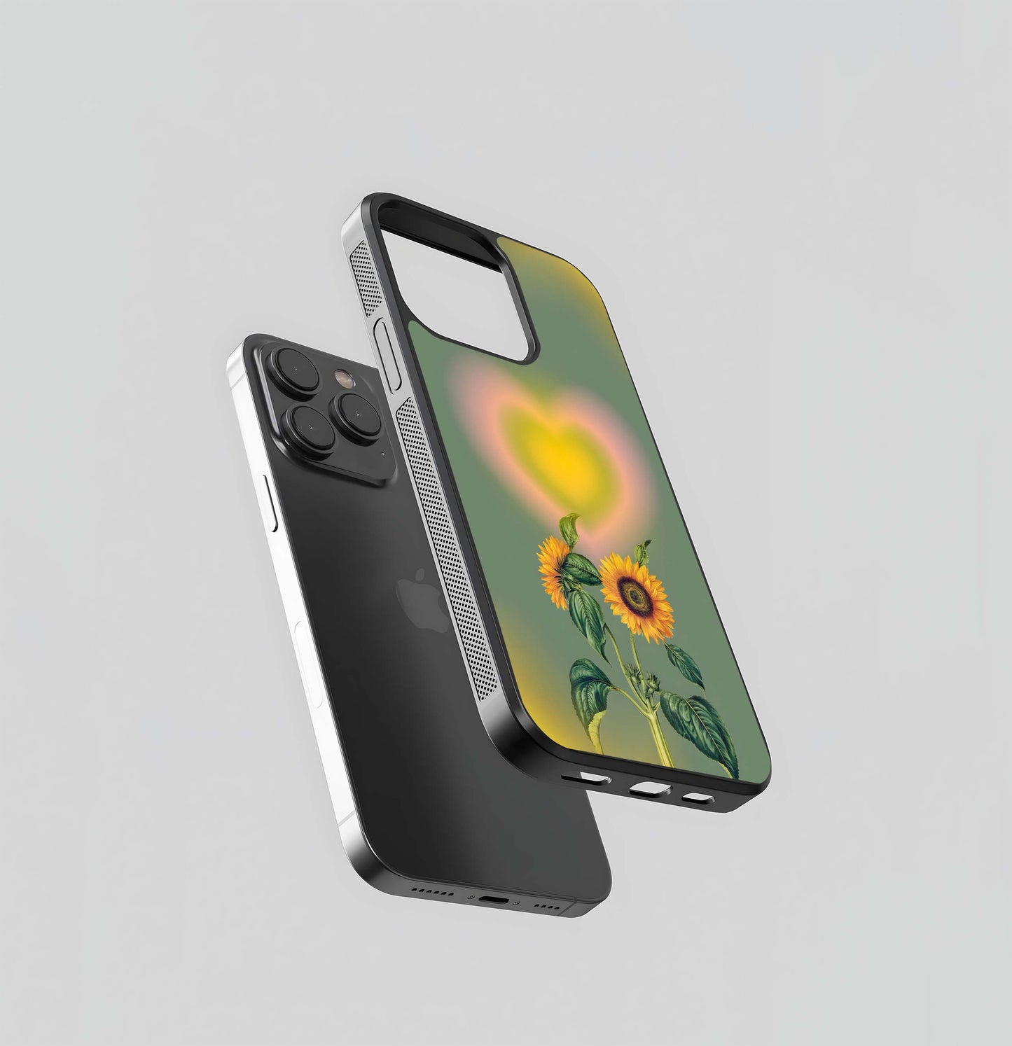 Attractive Sunflower Glass Case