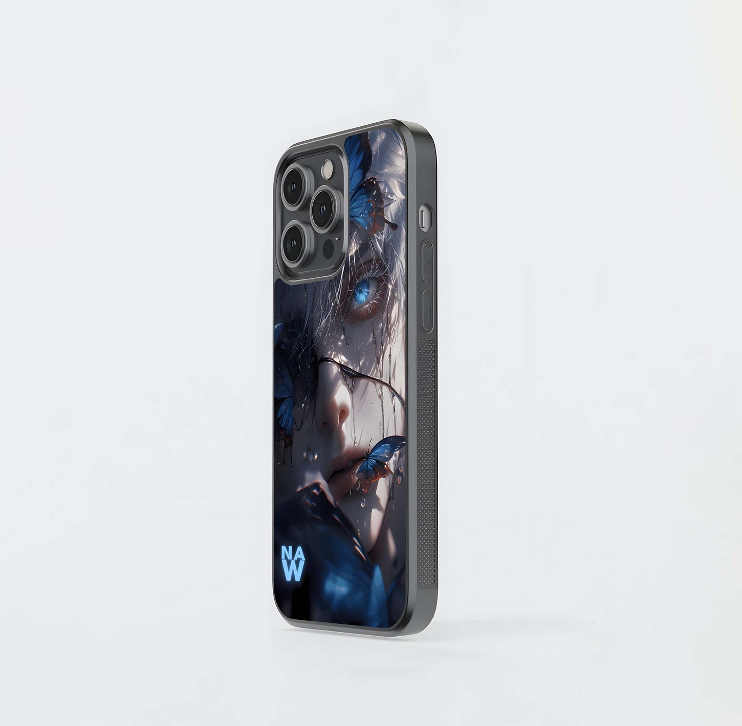Blue Butterfly Enigma Glass Case