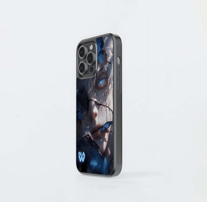 Blue Butterfly Enigma Glass Case
