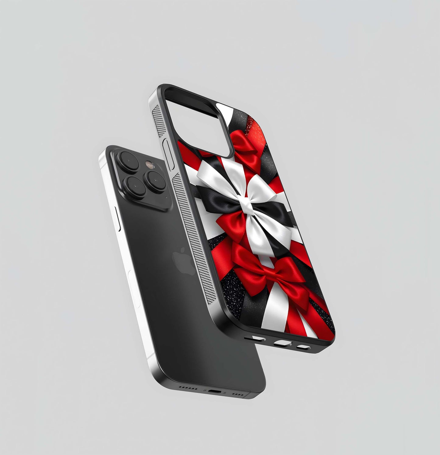 Abstract Ribbon Bows Glass Case