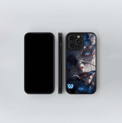 Blue Butterfly Enigma Glass Case