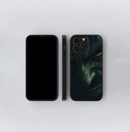 Close-up Hulk Face Glass Case