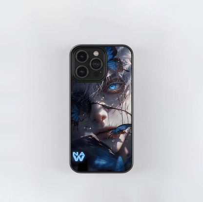 Blue Butterfly Enigma Glass Case