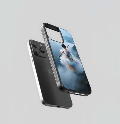 Goku on Nimbus Cloud Glass Case