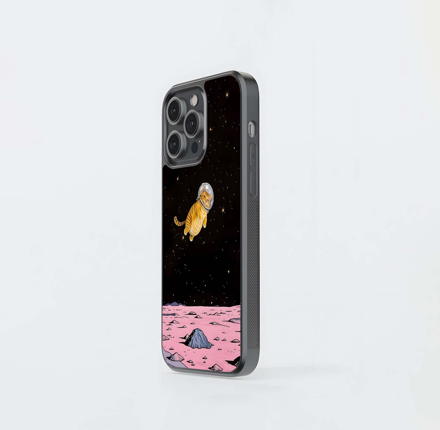 Astronaut Cat Glass Case