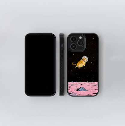 Astronaut Cat Glass Case