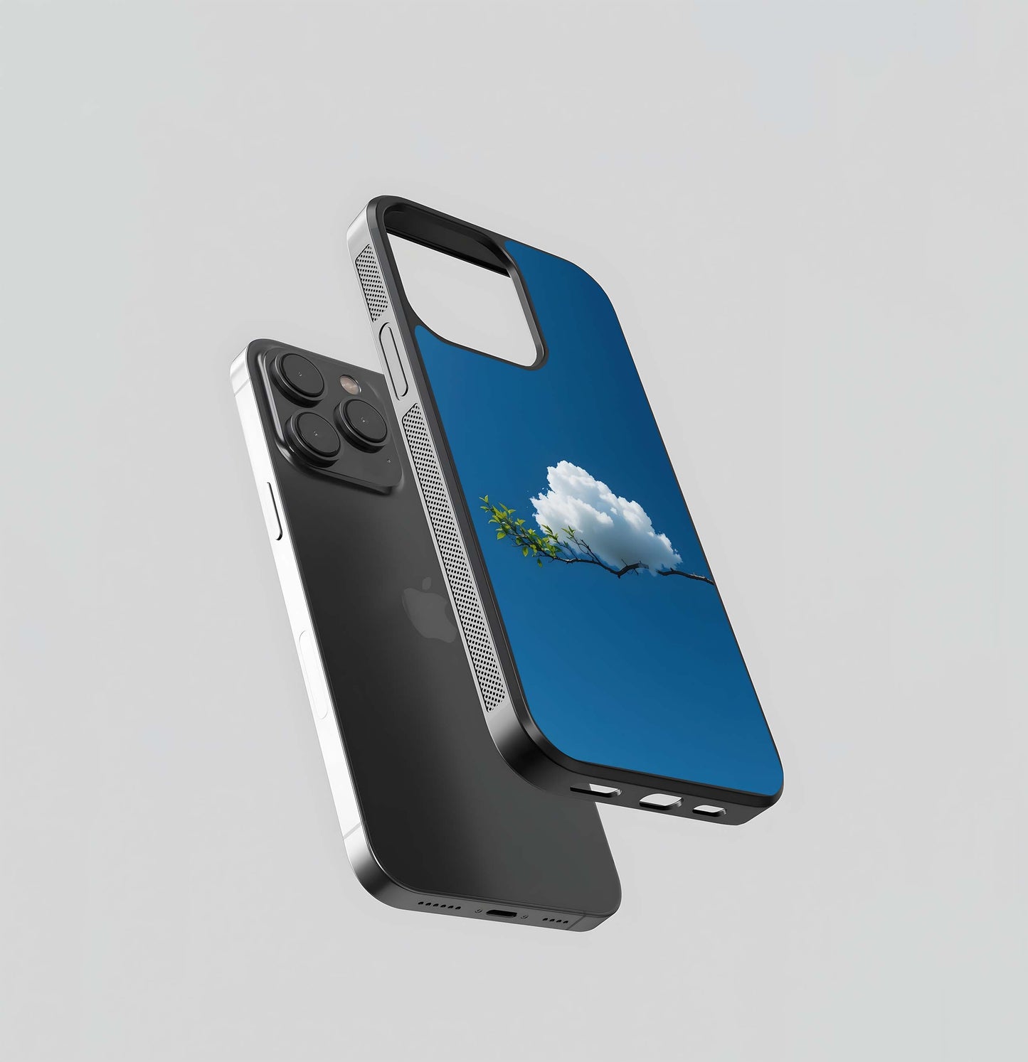 Cloud on a branch in a blue sky Glass Case