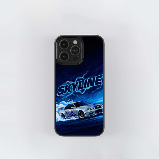 Neon Drift Beast Glass Case