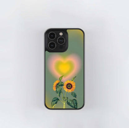 Attractive Sunflower Glass Case