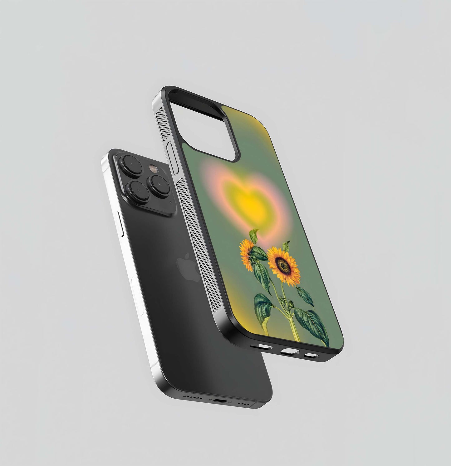 Attractive Sunflower Glass Case