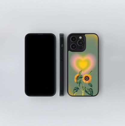 Attractive Sunflower Glass Case