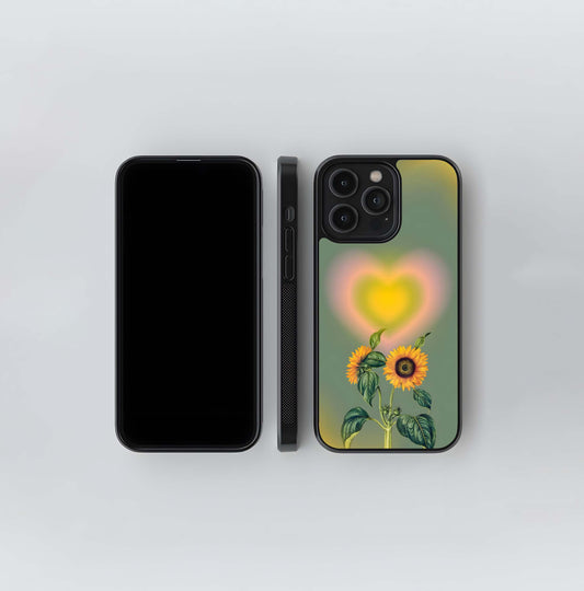 Attractive Sunflower Glass Case