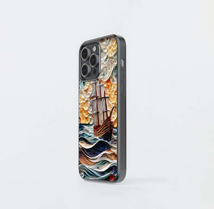 Paper Sea Voyage Glass Case