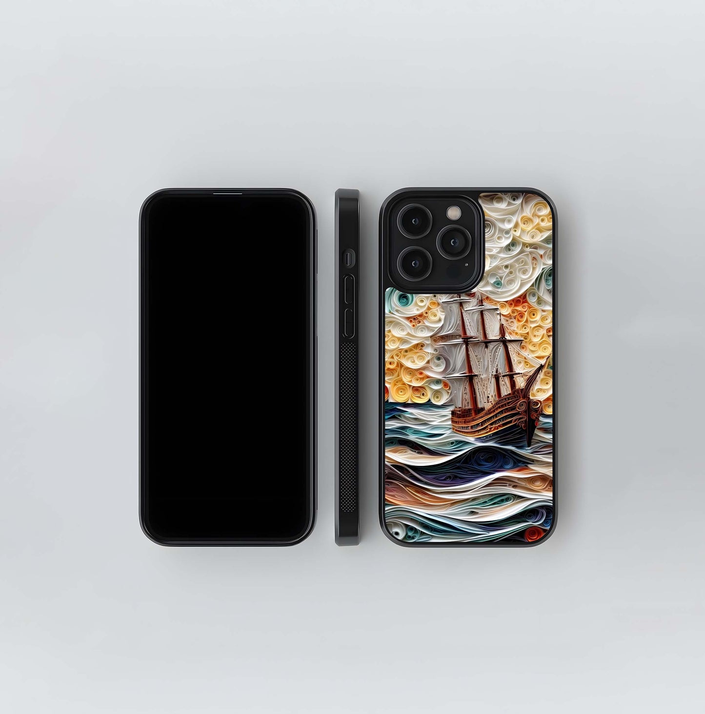 Paper Sea Voyage Glass Case