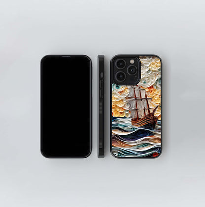Paper Sea Voyage Glass Case