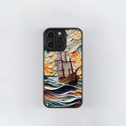 Paper Sea Voyage Glass Case