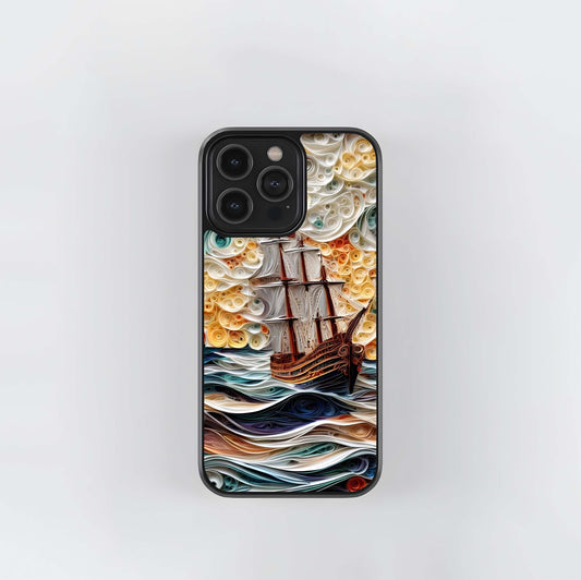 Paper Sea Voyage Glass Case