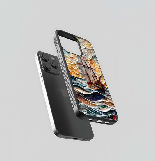 Paper Sea Voyage Glass Case