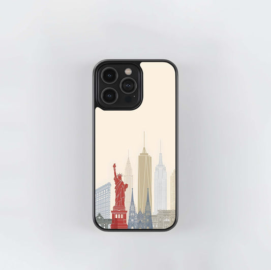 New York City skyline Glass Case