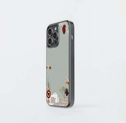 Newspaper Aesthetic Glass Case