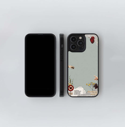 Newspaper Aesthetic Glass Case
